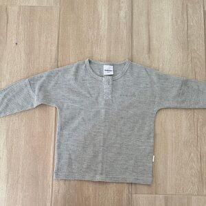 Cozy Gray Long Sleeve Kids Tee